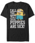 ფოტო #1 პროდუქტის Minions Illumination Men's Despicable Me Call The Vet, These Puppies Are Sick Short Sleeve T-Shirt