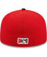 Фото #4 товара Men's Red Hickory Crawdads Authentic Collection Team Home 59FIFTY Fitted Hat