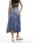 Mango cut about denim skirt in blue