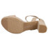 CL by Laundry Go On Block Heels Womens Beige Dress Sandals GASP-NDE 10, 10 B - фото #5