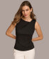 Фото #1 товара Donna Karan Women's Asymmetric-Neck Sleeveless Top