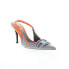 Фото #2 товара Diesel D-Venus SB Y02985-PR818-H9323 Womens Gray Slingback Heels Shoes