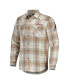 Фото #3 товара Men's NFL X Darius Rucker Collection by Tan Arizona Cardinals Flannel Long Sleeve Button-Up Shirt