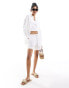 ASOS DESIGN relaxed shirt with linen co-ord in white