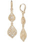 Gold-Tone Filigree Double Drop Earrings