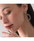 Women's Gold Embellished Circular Drop Earrings