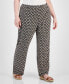 Фото #1 товара Plus Size Francesca Foulard Knit Pants, Created for Macy's