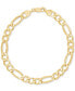 ფოტო #1 პროდუქტის Men's Figaro Chain Bracelet in 10k Gold