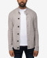 Men's Button Up Stand Collar Ribbed Knit Cardigan Sweater
