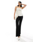 4th & Reckless tailored side split button back top in cream