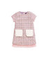 Фото #1 товара Платье для малышей IMOGA Collection Tanner FW23 Лиловое новаторское жаккардовое и платье с карманом из искусственного меха