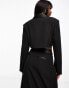 ASOS DESIGN tux cropped blazer in black