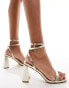 Фото #1 товара Simmi London Bia strappy block heeled sandal in gold