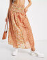 Фото #1 товара Glamorous boho midi skirt in multi vintage chiffon