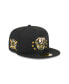 Фото #2 товара Men's Black Milwaukee Brewers 2024 Armed Forces Day On-Field 59FIFTY Fitted Hat