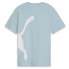 Puma Oversized Logo Crew Neck Short Sleeve T-Shirt Mens Blue Casual Tops 6787842