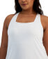 Фото #4 товара Plus Size Active Solid Cross-Back Sleeveless Dress, Created for Macy's
