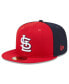 Фото #2 товара Men's Red/Navy St. Louis Cardinals Gameday Sideswipe 59fifty Fitted Hat