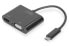 Фото #1 товара DIGITUS USB Type-C™ - HDMI + VGA Adapter - 0.11 m - USB Type-C - HDMI + VGA (D-Sub) - Male - Female - Straight