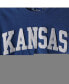 ფოტო #5 პროდუქტის Women's Heathered Royal Kansas Jayhawks Two-Hit Canyon Long Sleeve T-shirt