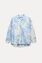 Zw collection printed poplin shirt