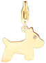 Gold-plated dog pendant Happy SHA317