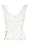 JOIE 154470 Women's Captina Eyelet Ruffle Cami Top Sleeveless Porcelain Sz. 12