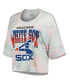 ფოტო #3 პროდუქტის Women's Threads Chicago White Sox Cooperstown Collection Tie-Dye Boxy Cropped Tri-Blend T-shirt