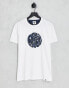 Pretty Green paisley print logo t-shirt in white - WHITE