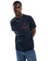 Farah graphic back t-shirt in navy