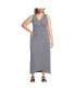 ფოტო #1 პროდუქტის Plus Size Sleeveless Tulip Hem Maxi Dress