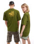 The North Face Mountain Sketch backprint oversized t-shirt in khaki