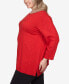 Фото #3 товара Plus Size Stud Embellished Tunic Sweater