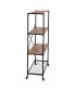 4-Tier Industrial Rolling Bookshelf