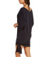 Фото #4 товара Michael Michael Kors 299124 Women Classic Side Tie Cover-Up Black Size MD