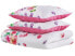 Фото #1 товара Комплект постельного белья Beliani Bettwäsche LARYNHILL 3-шт. благодаря благородному цветочному орнаменту в белом и розовом цветах.