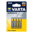 Фото #2 товара Алкалиновые батарейки VARTA Superlife AAA 4 шт. 1,5 В Многоцветные