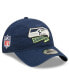 ფოტო #1 პროდუქტის Big Boys College Navy Seattle Seahawks 2022 Sideline Adjustable 9TWENTY Hat