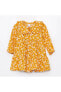 LCW baby Gömlek Yaka Kız Bebek Elbise