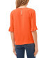 Фото #2 товара Women's Ruffled Cuff 3/4-Sleeve Crew Neck Blouse