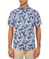 ფოტო #1 პროდუქტის Men's Regular Fit Non-Iron Performance Stretch Leaf Print Button-Down Shirt