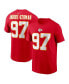 Фото #2 товара Men's Felix Anudike-Uzomah Red Kansas City Chiefs 2023 NFL Draft First Round Pick Player Name and Number T-shirt