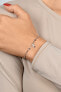 Gold-plated infinity bracelet with zircons BRC145Y