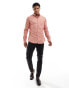 ASOS DESIGN slim oxford shirt in orange