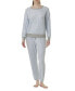 ფოტო #1 პროდუქტის Women's Westport Long Sleeve Pajama Set