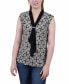 ფოტო #1 პროდუქტის Petite Sleeveless Scarf Top