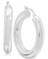 ფოტო #1 პროდუქტის Polished Tube Hoop Earrings