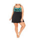 Plus Size Empire Print Swim Dress