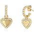 Gold-plated heart earrings Linea Brilliant LJ1555