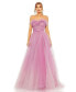 ფოტო #1 პროდუქტის Women's Strapless Glitter Tulle Gown